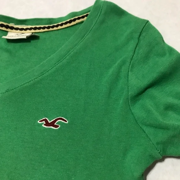 Hollister Girls S Green V-neckline Long Sleeves Pullover Top Blouse - Picture 13 of 14